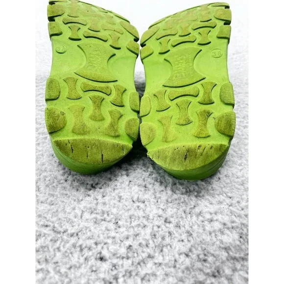 Women's Birkenstock Lime Green Flip Flop Thong Sandals Size 38 - Picture 8 of 9